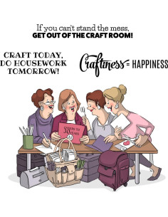 Sello Art Impressions Crafty Girls