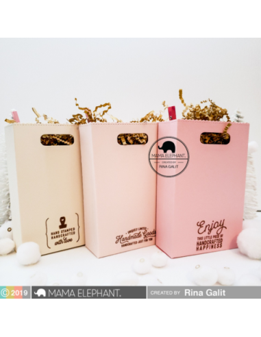 Mama Elephant sello Handcrafted Happiness