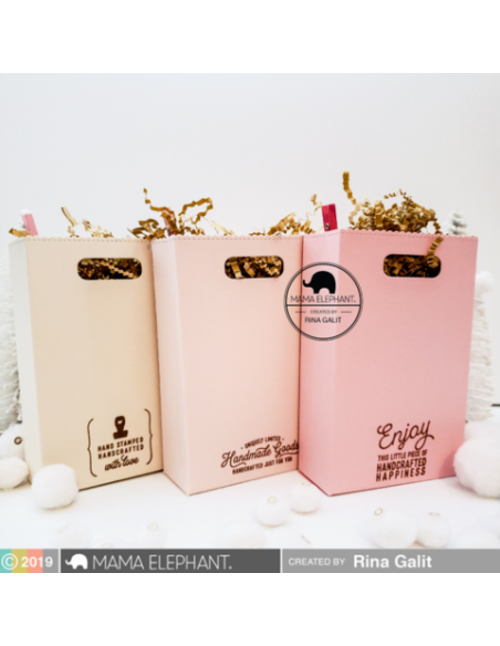 Mama Elephant sello Handcrafted Happiness