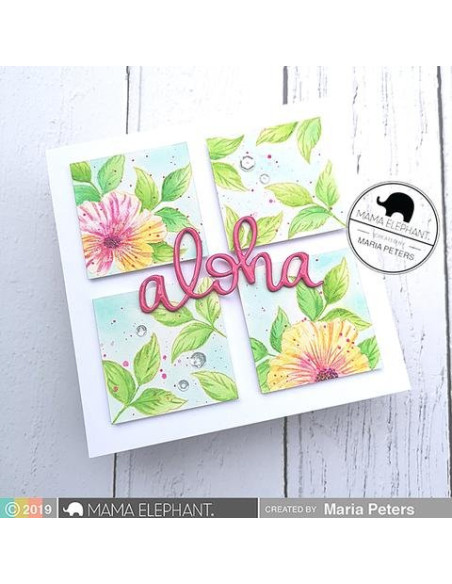 Mama Elephant Aloha Script Die