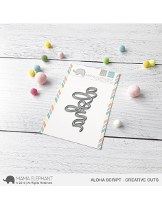 Mama Elephant Aloha Script Die