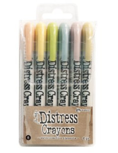 Distress Crayons, Tim Holtz, Set 8, 6 unid