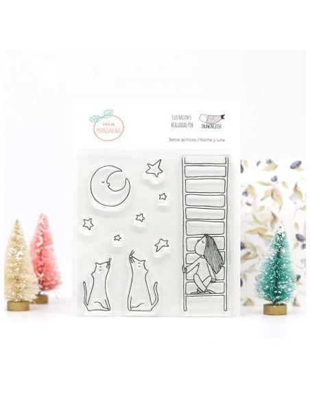 Sello Mia Mandarina Noche y Luna