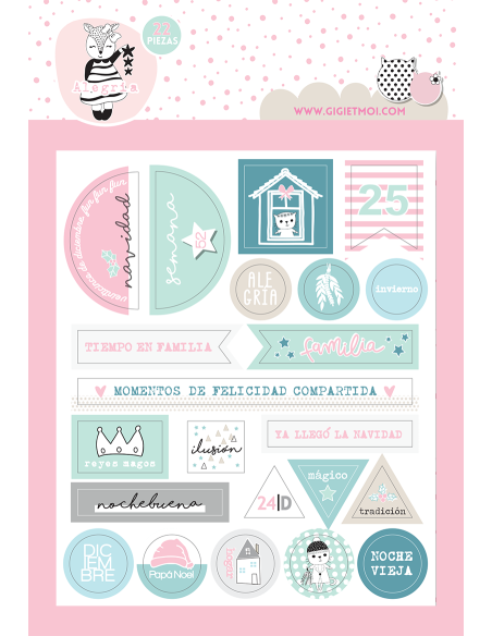 Pegatinas Gigi et moi, Alegría, Cartón