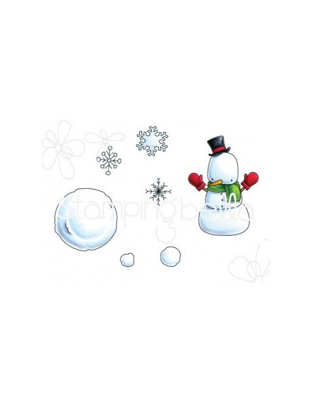 Sello Stampingbella Little bits Snowman Set