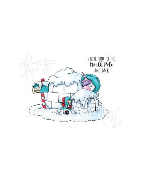 Sello Stampingbella Rose & Bernie In North Pole