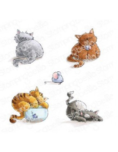 Sello Stampingbella set oj Kittens
