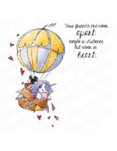Sello Stampingbella Up up and away Rosie and Bernie