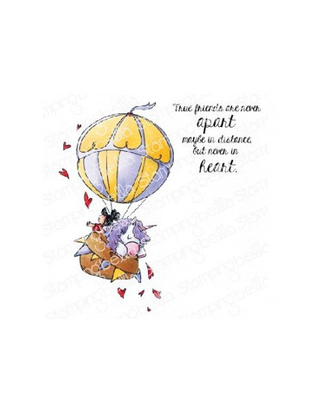 Sello Stampingbella Up up and away Rosie and Bernie