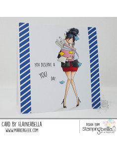 Sello Stampingbella  Curvy Girl is Busy 2