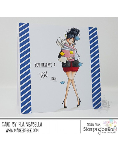 Sello Stampingbella  Curvy Girl is Busy