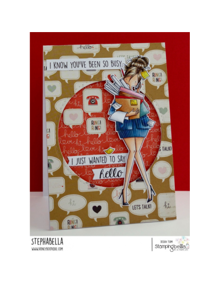 Sello Stampingbella  Curvy Girl is Busy Sello Stampingbella  Curvy Girl is Busy