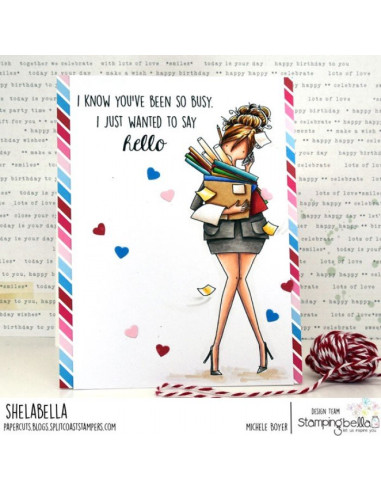 Sello Stampingbella  Curvy Girl is Busy