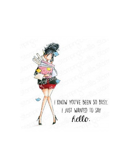 Sello Stampingbella  Curvy Girl is Busy Sello Stampingbella  Curvy Girl is Busy