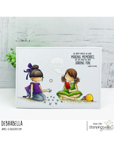 Sello Stampingbella Tiny Townies playing jacks