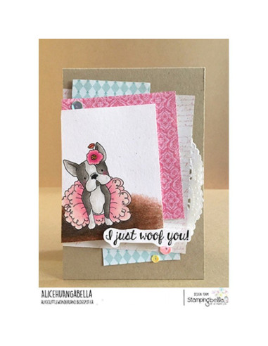 Sello Stampingbella Boston pug and chihuaha