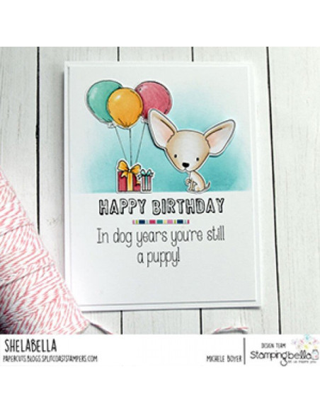 Sello Stampingbella Boston pug and chihuaha