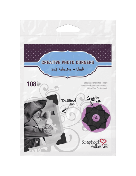 photo corners negros 108 unid.