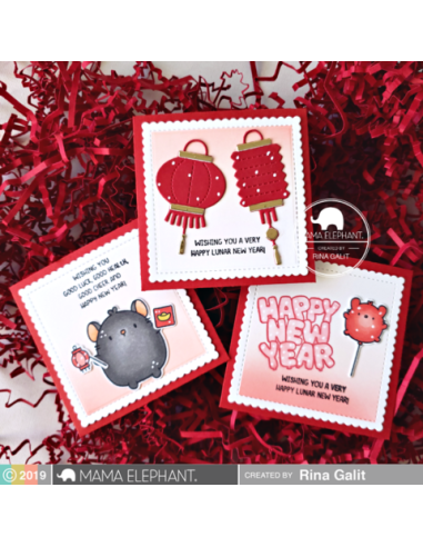 Mama Elephant sello Lunar Sayings