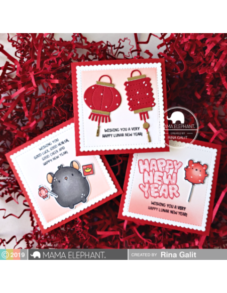 Mama Elephant sello Lunar Sayings