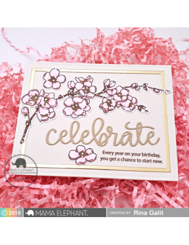 Mama Elephant Celebrate Script die