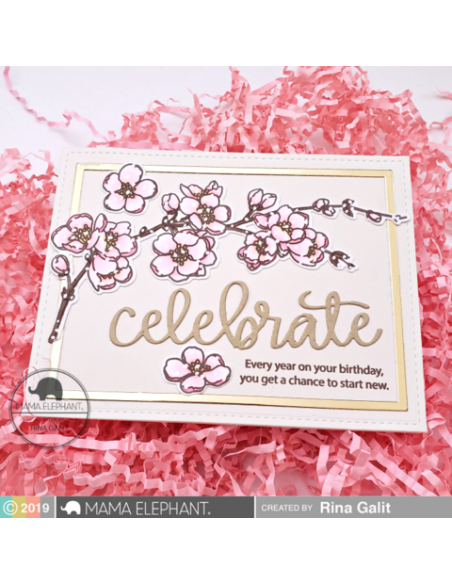 Mama Elephant Celebrate Script die