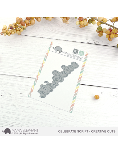 Mama Elephant Celebrate Script die