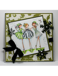 Sello Stampingbella Uptown Girls, The three amigas 2