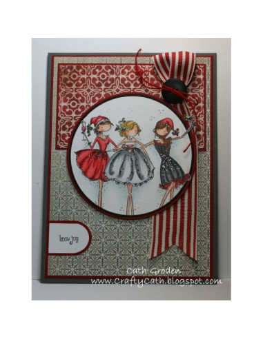 Sello Stampingbella Uptown Girls, The three amigas