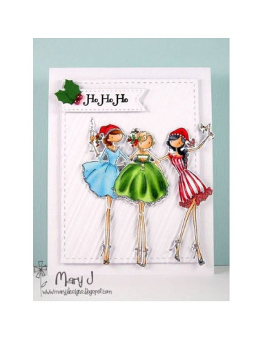 Sello Stampingbella Uptown Girls, The three amigas