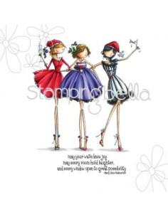 Sello Stampingbella Uptown Girls, The three amigas