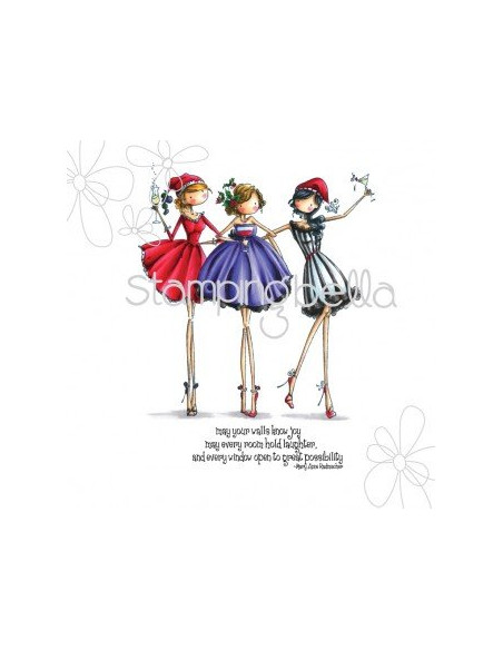 Sello Stampingbella Uptown Girls, The three amigas Sello Stampingbella Uptown Girls, The three amigas