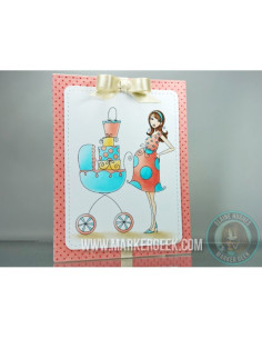 Sello Stampingbella Baby carriage Abella 2