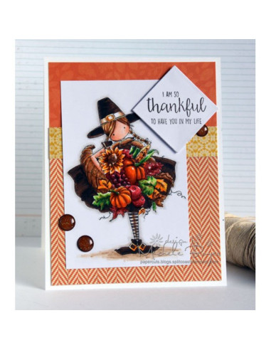 Sello Stampingbella Tiny Townie Casey has a Cornucopia