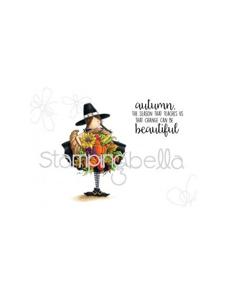 Sello Stampingbella Tiny Townie Casey has a Cornucopia