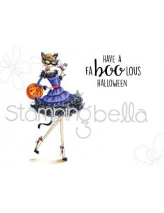 Sello Stampingbella Uptown Girl, Kitty loves Halloween