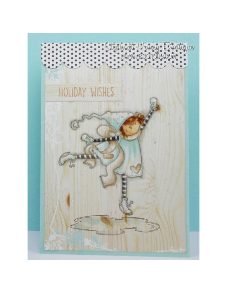 Sello Stampingbella Tiny Townie Skylar loves to skate Sello Stampingbella Tiny Townie Skylar loves to skate