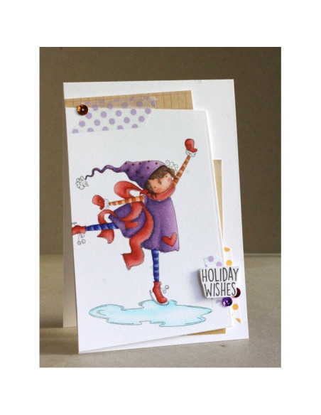 Sello Stampingbella Tiny Townie Skylar loves to skate Sello Stampingbella Tiny Townie Skylar loves to skate