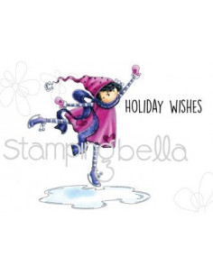 Sello Stampingbella Tiny Townie Skylar loves to skate