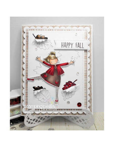 Sello StampingBella Tiny Townie Layla Loves Leaves Sello StampingBella Tiny Townie Layla Loves Leaves