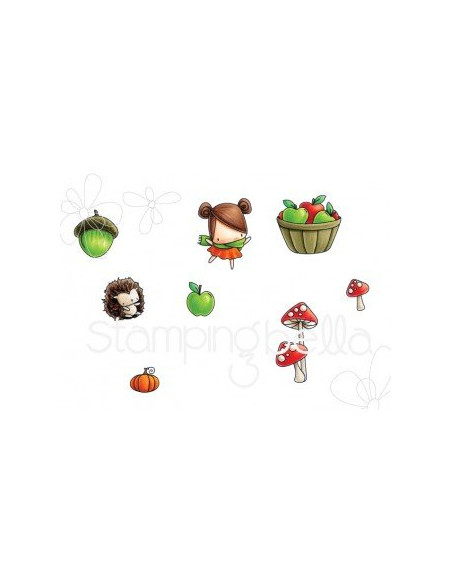 Sello Stampingbella LittlesBits fall fruit