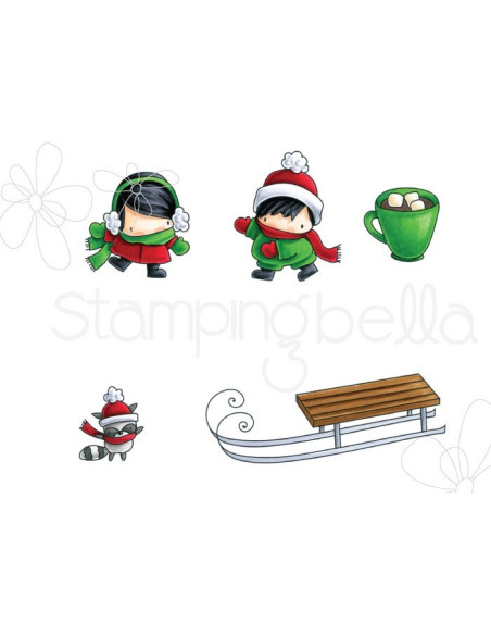 Sello Stampingbella Sledding