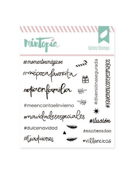 Sello Mintopía, Hashtag Navideños Sello Mintopía, Hashtag Navideños