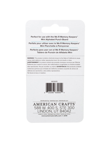 WeR Cuchillas recambio Mini Alfbeto punch board