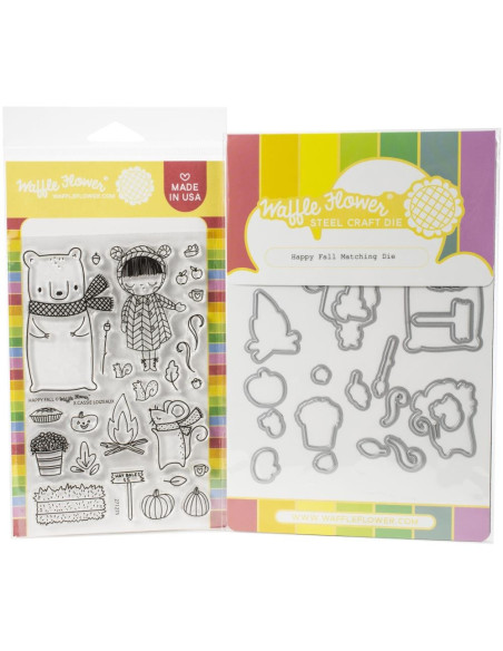 Sello Waffle-Flower Happy fall
