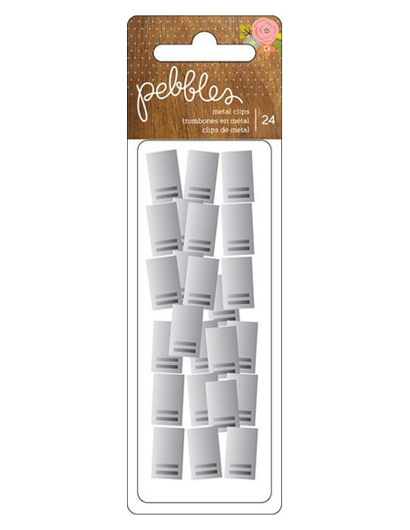 Clips metálicos plateados, de Pebbles Clips metálicos plateados, de Pebbles