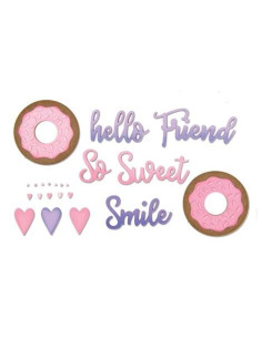 Troquel thinlits phrases sweet donnuts