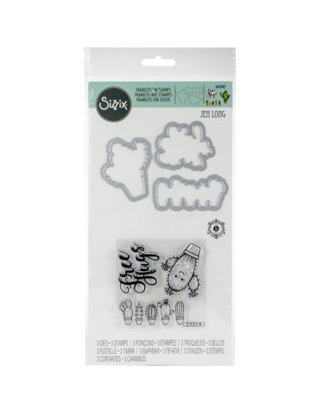 Framelits + sello fondo floral