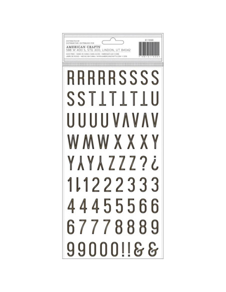 Abecedario Avenue de thickers