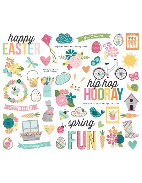 Hoja de pegatinas hip hop hooray